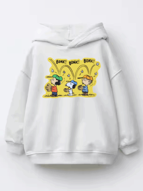 Bonk Squad Peanuts Baseball Fun Kids Hoodie