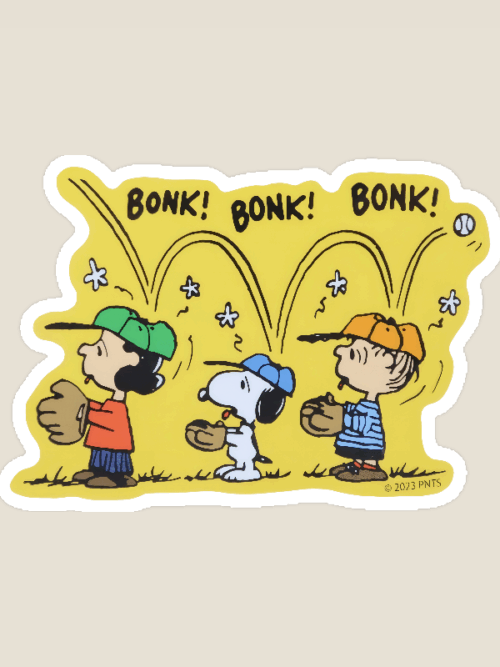 Bonk Squad Peanuts Baseball Fun Sticker