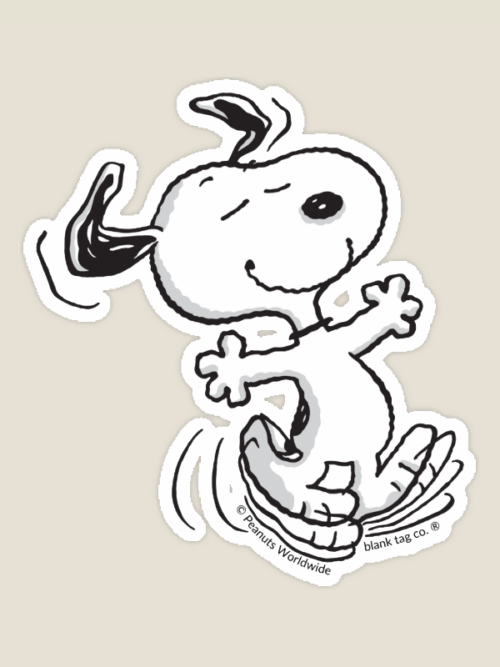 Boogie Time with Dancing Snoopy Peanuts Sticker