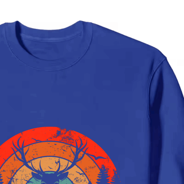 Born To Hunt Forced To Work Deer Sunset Crewneck Sweatshirt