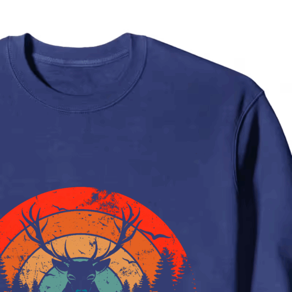 Born To Hunt Forced To Work Deer Sunset Crewneck Sweatshirt