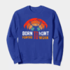 Born To Hunt Forced To Work Deer Sunset Crewneck Sweatshirt