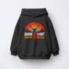 Born To Hunt Forced To Work Deer Sunset Kids Hoodie