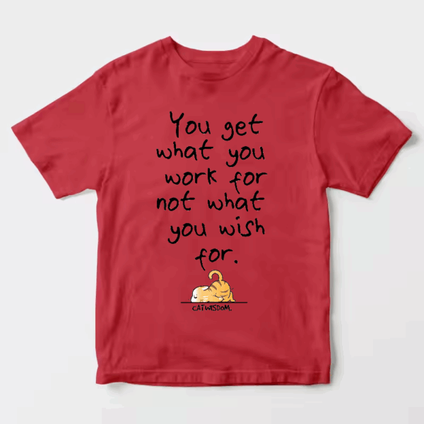 Cat Wisdom Work Hard Dream Big Unisex T-Shirt
