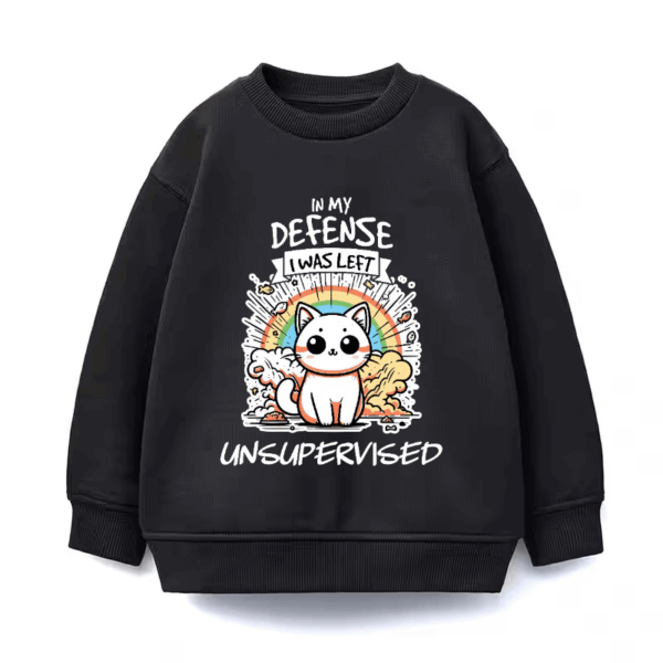 Chaos Mode Activated Funny Cat Alone Crewneck Sweatshirt