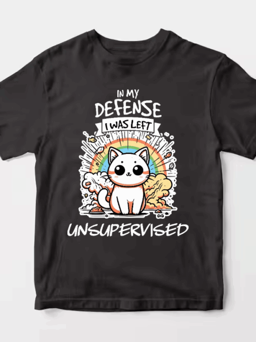 Chaos Mode Activated Funny Cat Alone Unisex T-Shirt