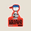 Charlie Brown Pitcher Spirit Peanuts Sticker