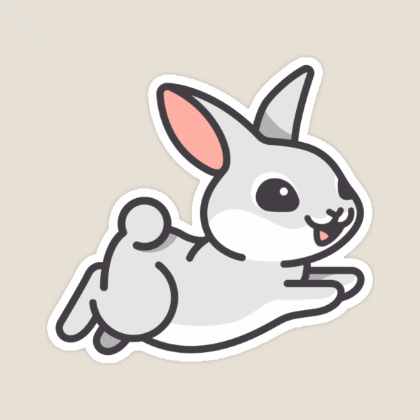Charming Rabbit Snuggle Furry Friend Sticker Charming Rabbit Snuggle Furry Friend Sticker