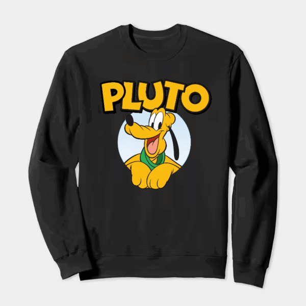 Cheerful Pluto the Pup Crewneck Sweatshirt