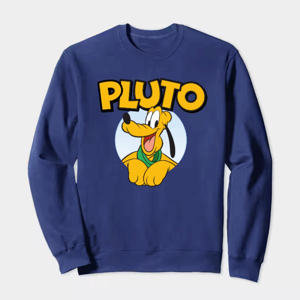 Cheerful Pluto the Pup Crewneck Sweatshirt