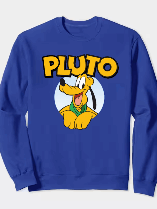 Cheerful Pluto the Pup Crewneck Sweatshirt