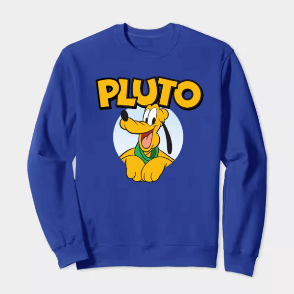 Cheerful Pluto the Pup Crewneck Sweatshirt