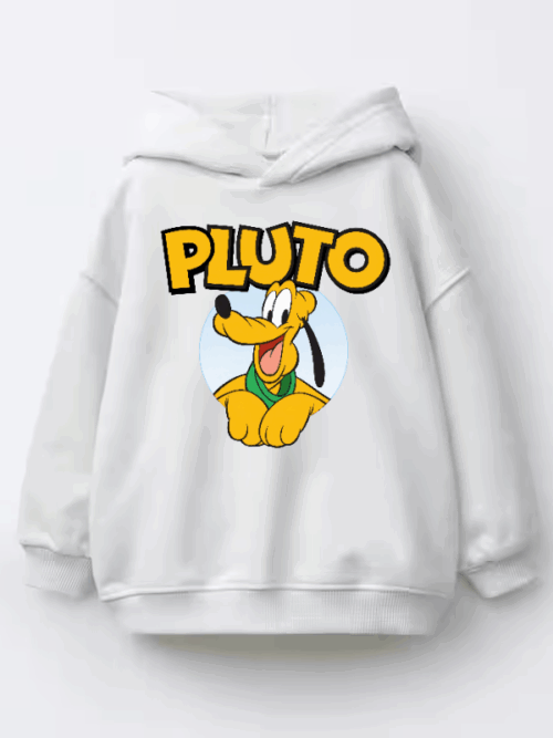Cheerful Pluto the Pup Kids Hoodie