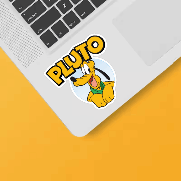 Cheerful Pluto the Pup Sticker