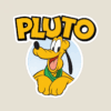 Cheerful Pluto the Pup Sticker