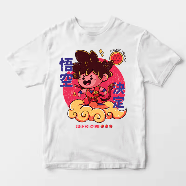 Chibi Goku on Nimbus Cloud Unisex T-Shirt