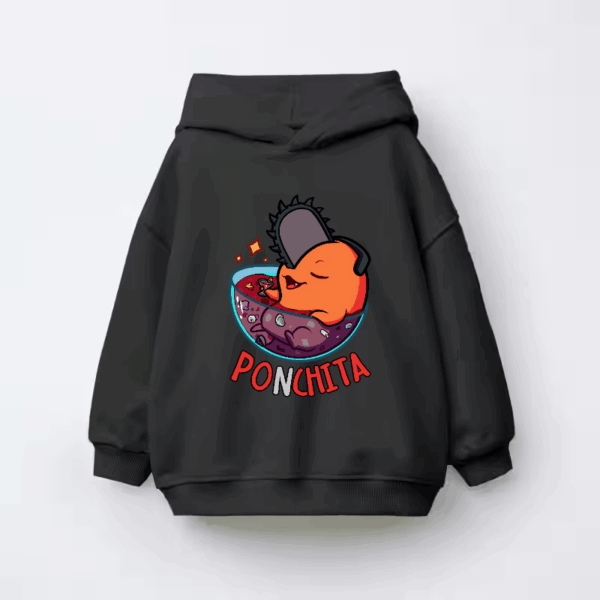 Chill Out with Ponchita Chainsaw Man Relaxing Kids Hoodie