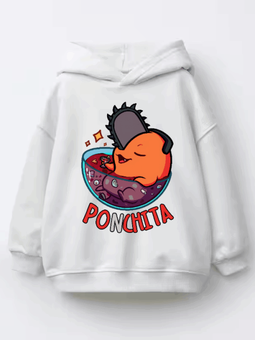 Chill Out with Ponchita Chainsaw Man Relaxing Kids Hoodie