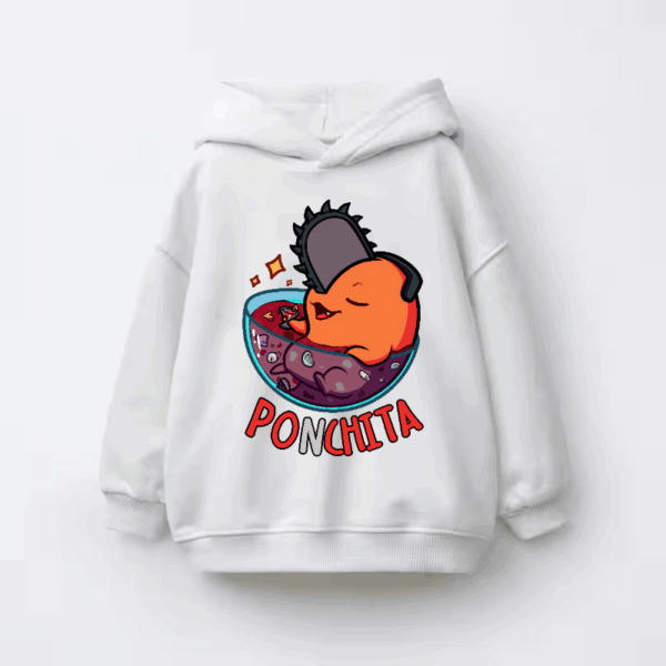 Chill Out with Ponchita Chainsaw Man Relaxing Kids Hoodie