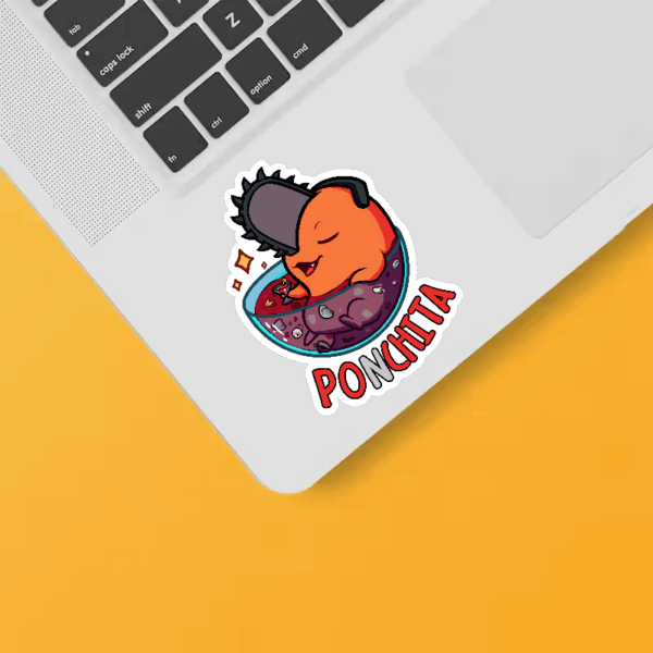 Chill Out with Ponchita Chainsaw Man Relaxing Sticker