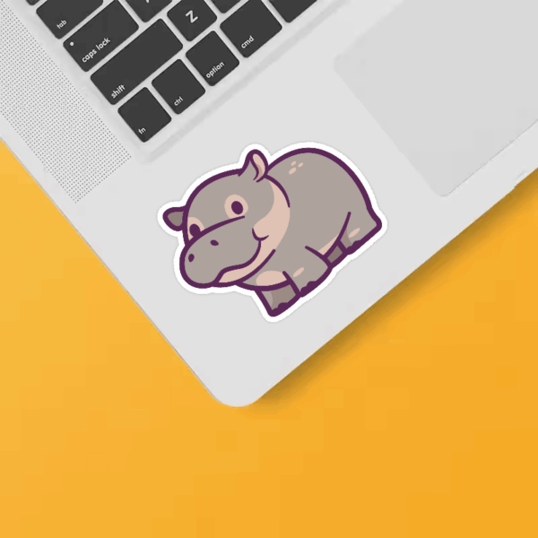 Chill River Hippo Cute Animal Sticker Chill River Hippo Cute Animal Sticker