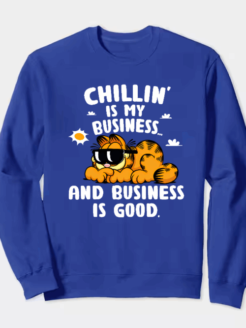 Chillin Expert Garfield Living the Easy Life Crewneck Sweatshirt