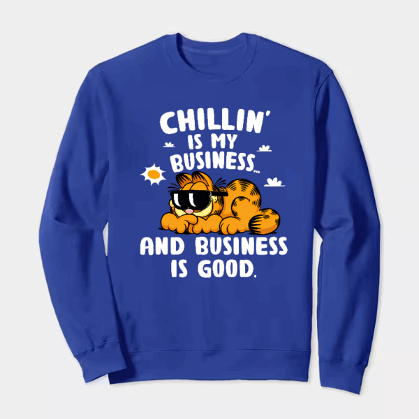 Chillin Expert Garfield Living the Easy Life Crewneck Sweatshirt