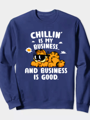 Chillin Expert Garfield Living the Easy Life Crewneck Sweatshirt