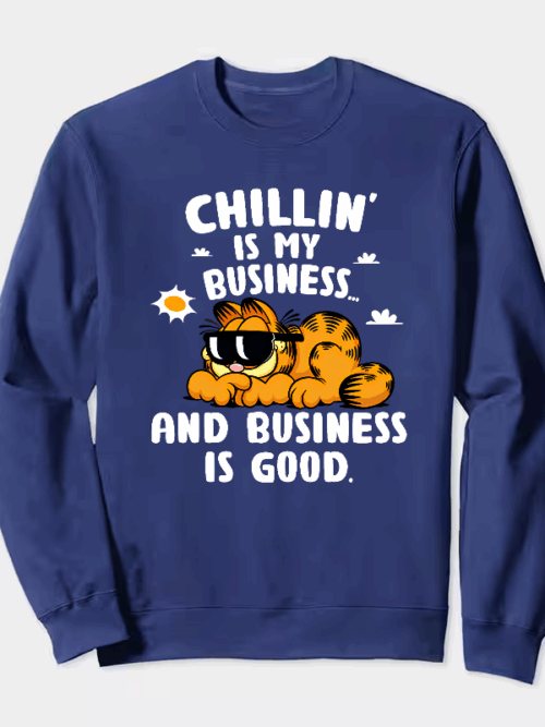 Chillin Expert Garfield Living the Easy Life Crewneck Sweatshirt