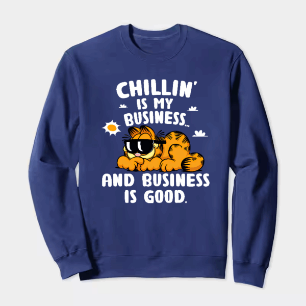 Chillin Expert Garfield Living the Easy Life Crewneck Sweatshirt