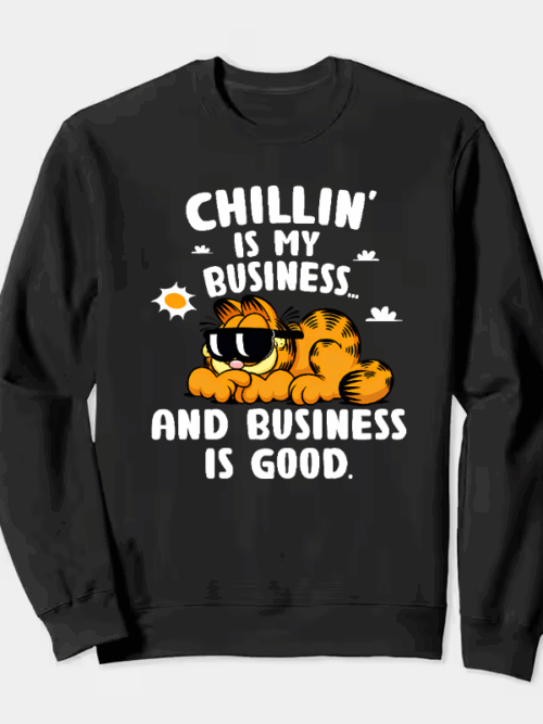 Chillin Expert Garfield Living the Easy Life Crewneck Sweatshirt