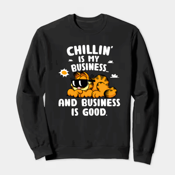 Chillin Expert Garfield Living the Easy Life Crewneck Sweatshirt