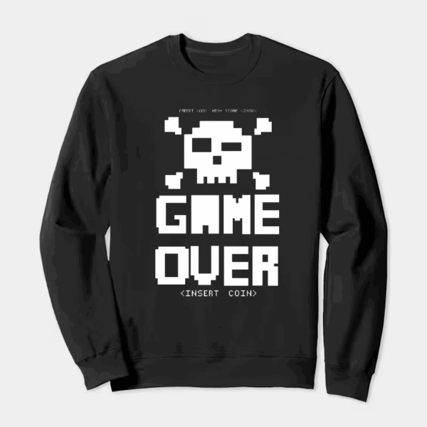Classic Arcade Game Over Crewneck Sweatshirt
