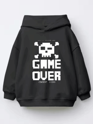 Classic Arcade Game Over Kids Hoodie