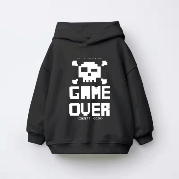 Classic Arcade Game Over Kids Hoodie