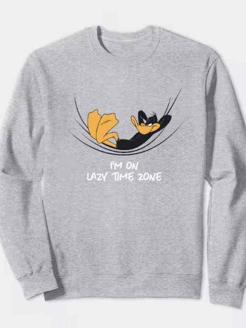 Classic Daffy Duck Looney Tunes Relax Mode Crewneck Sweatshirt