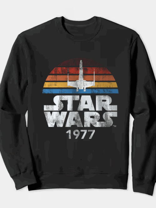 Classic Force Awakens Retro Star Wars 1977 Crewneck Sweatshirt