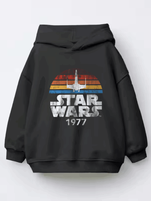 Classic Force Awakens Retro Star Wars 1977 Kids Hoodie