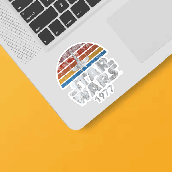 Classic Force Awakens Retro Star Wars 1977 Sticker