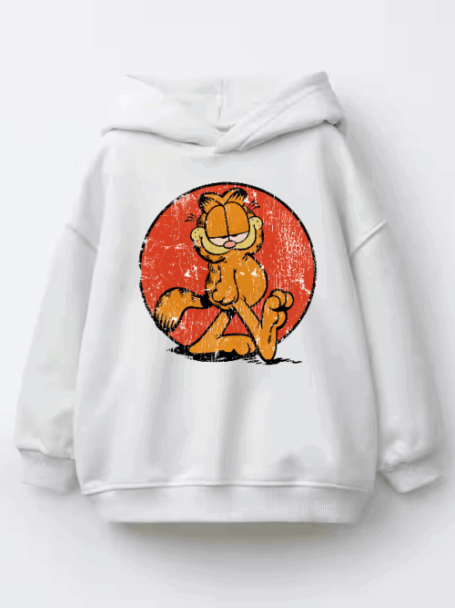 Classic Garfield Retro Attitude Kids Hoodie