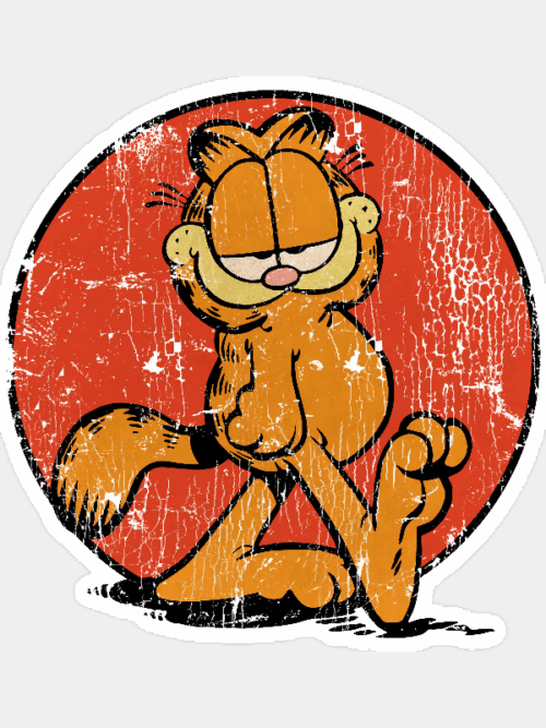 Classic Garfield Retro Attitude Sticker