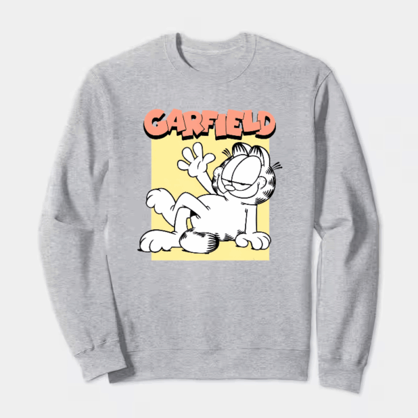 Classic Garfield Vintage Comic Style Lazy Cat Crewneck Sweatshirt