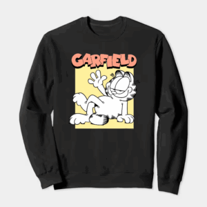 Classic Garfield Vintage Comic Style Lazy Cat Crewneck Sweatshirt