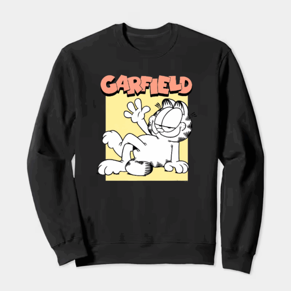Classic Garfield Vintage Comic Style Lazy Cat Crewneck Sweatshirt