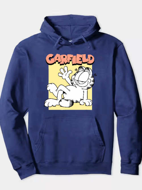 Classic Garfield Vintage Comic Style Lazy Cat Hoodie