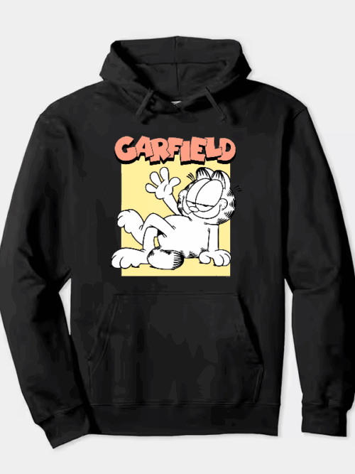 Classic Garfield Vintage Comic Style Lazy Cat Hoodie