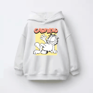 Classic Garfield Vintage Comic Style Lazy Cat Kids Hoodie