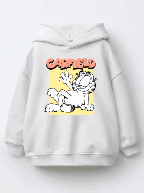 Classic Garfield Vintage Comic Style Lazy Cat Kids Hoodie