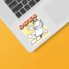 Classic Garfield Vintage Comic Style Lazy Cat Sticker