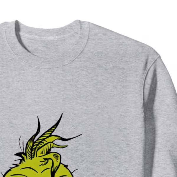 Classic Mean Dr. Seuss Grinch Face – Holiday Mischief Crewneck Sweatshirt